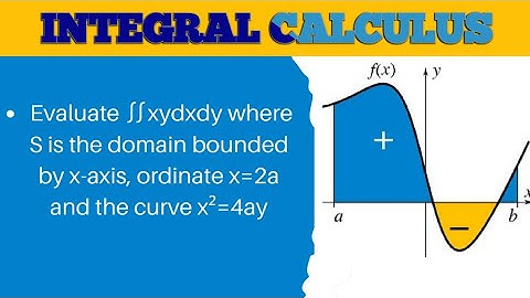 Evaluate ∬xydxdy where S is the domain bounded by x-axis, ordinate x=2a and the curve x²=4ay