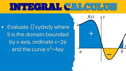 Evaluate ∬xydxdy where S is the domain bounded by x-axis, ordinate x=2a and the curve x²=4ay