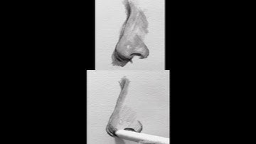 draw a realistic nose step by step #shorts #shortvideo #youtubeshorts