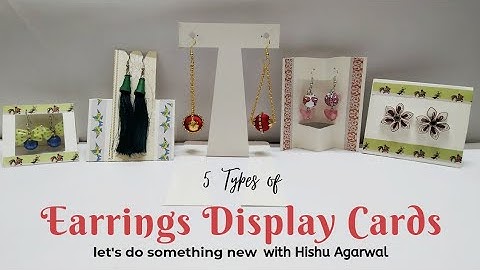5 Types of Earring Display Cards out of Scrap | Jewelry Display Cards With Waste Invitation Cards