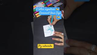 How to do easy signature✍️#signature #sign #calligraphy #shorts #short #satisfying #ytshorts #music