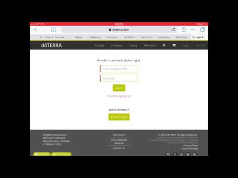 How to login to your dōTERRA account