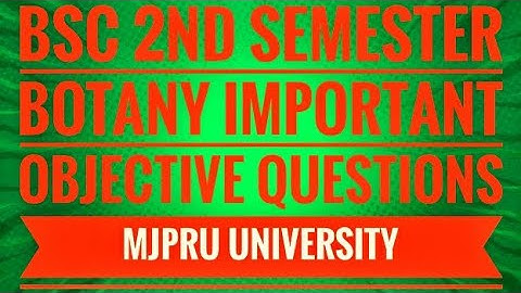 Bsc 2nd semester botany important objective||mjpru University||#mjpru #bsc @studyjourney786