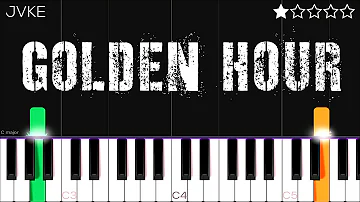 JVKE - golden hour | EASY Piano Tutorial