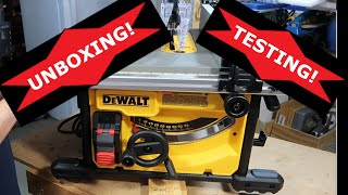 UNBOXING and TESTING of the DeWALT DWE7485 Table saw  ASMR unboxing