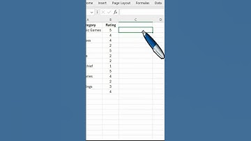 Create a Star Rating System with Excel Formula #shortcut