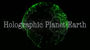 Holographic HUD Rotating Planet Earth - Alpha Black / Multiple Colors - Full HD 1080p