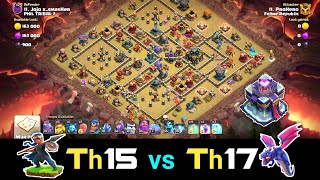Th15 vs Th17 CWL Attack | Dragon Attack With RC Charge | Clash of Clans