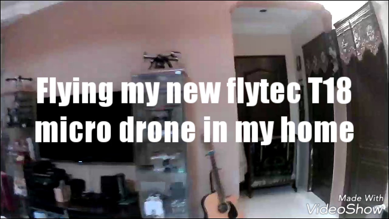 My new Flytec T18 micro rc drone flying in my home😎