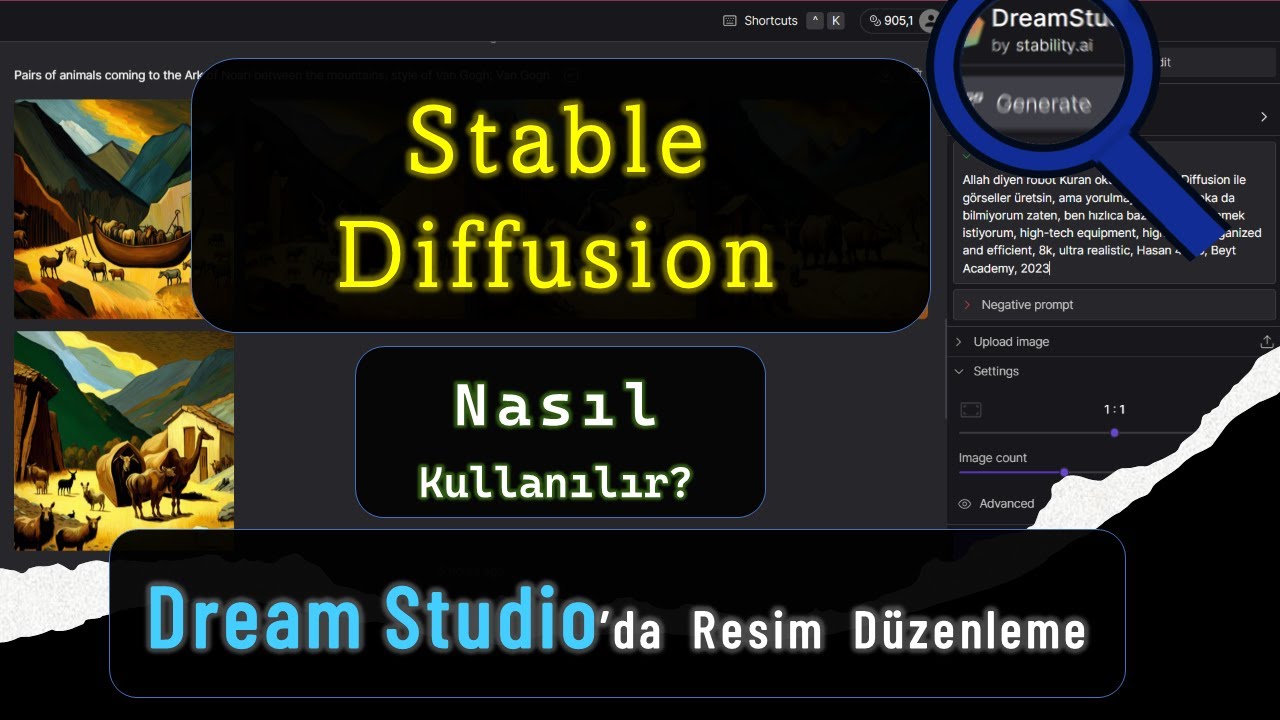 📗🤖 5 — Dream Studio ile Stable Diffusion nasıl kullanılır? | 📝YZK Ders ...