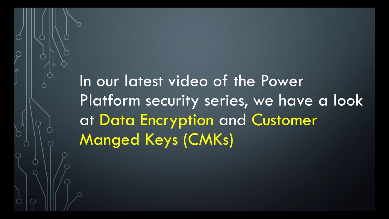 Power platform security (8.1) - YouTube
