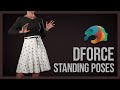Using dforce for standing poses  daz studio
