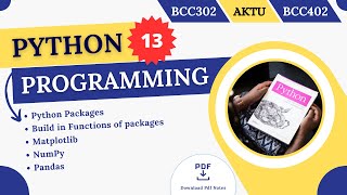 Python Packages | Build in Functions of packages | Matplotlib | NumPy | Pandas | AKTU