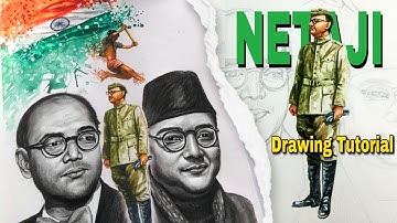 Netaji Subhash Chandra Bose Drawing tutorial, Part-2, Finish the process