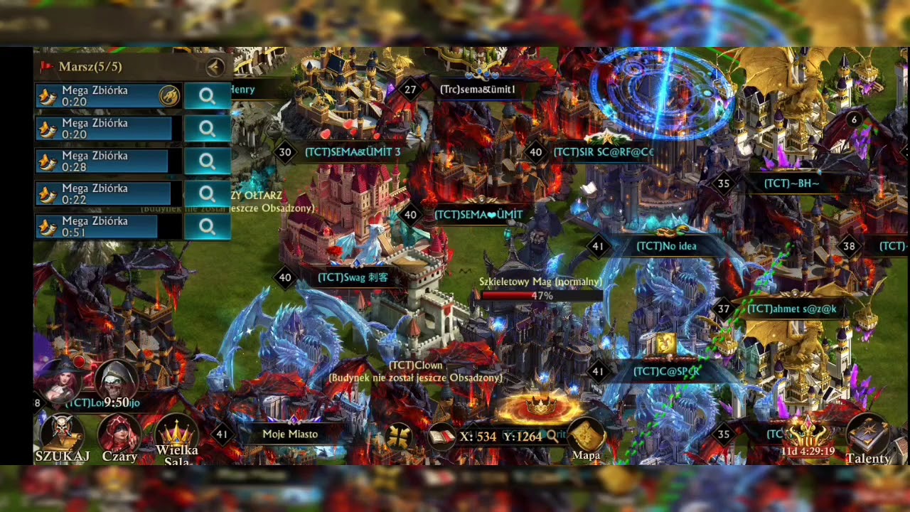 King of Avalon Alliance Hunting (normal) Wizard 20 rallys - YouTube