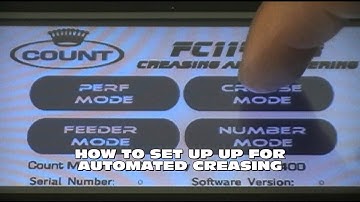 FC114 Air Creasing Features Suction Feed Digital Creasing, Crash Numbering, And Perforating Machine.
