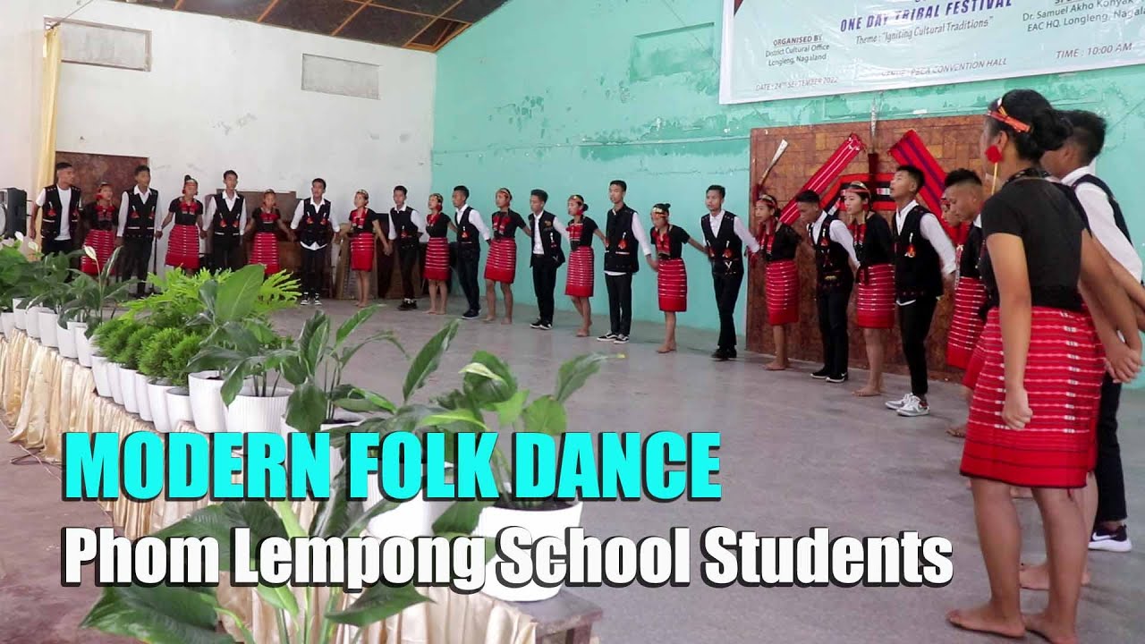 Modern Folk Dance Phom Lempong School Students // First Tribal Festival Celebration at Longleng 2022