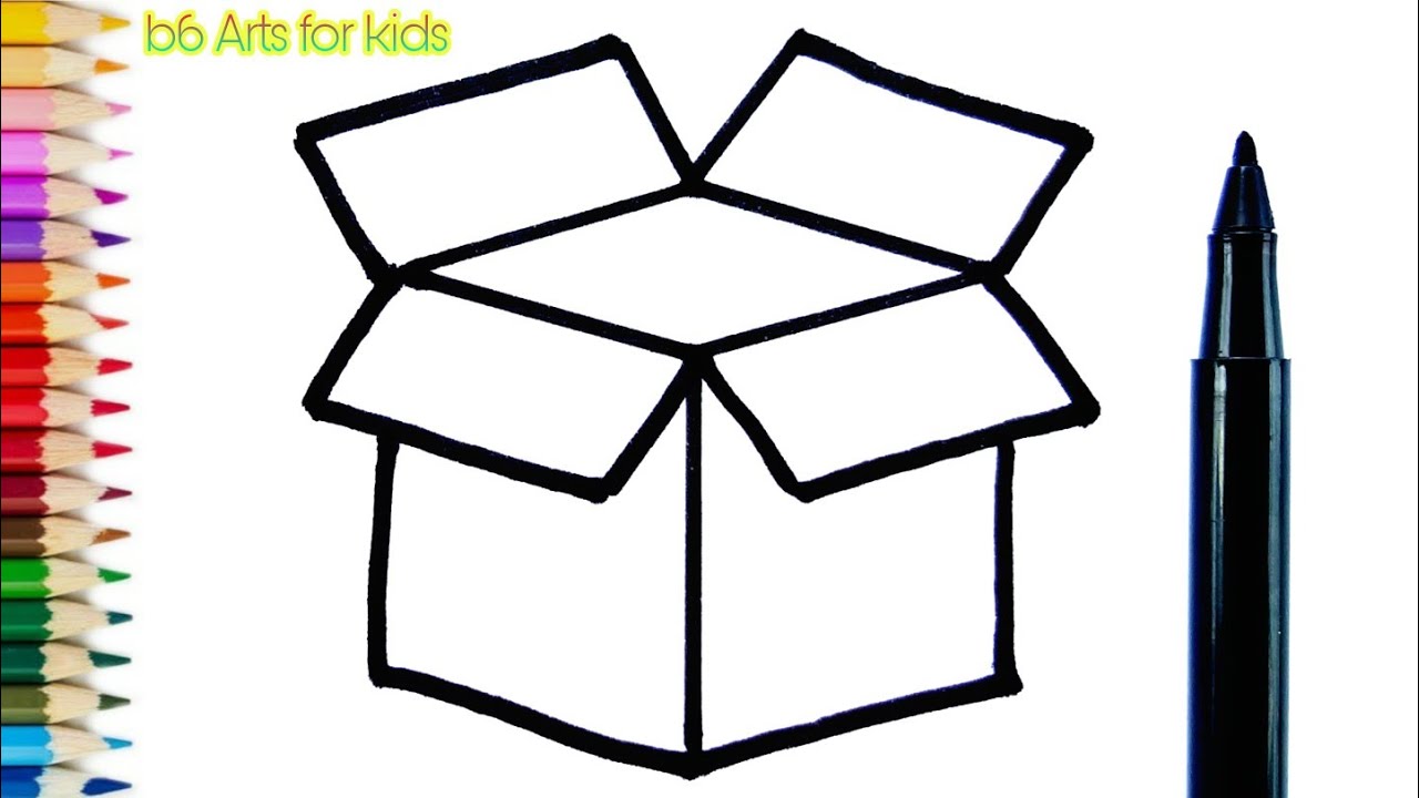 how to draw a box step by step  Draw a box, Drawing tutorial easy