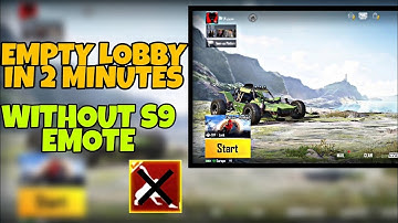Empty Lobby In 2 Minutes🤯 Without S9 Emote Tutorial Pubg Mobile 🥰