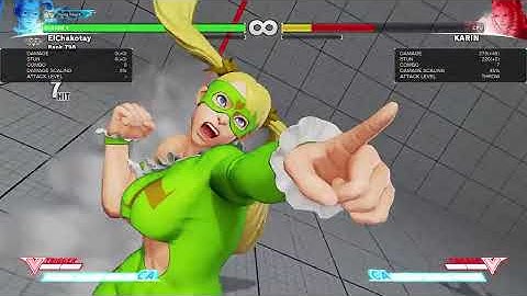 STREET FIGHTER V R.Mika Cross Up, Cross Under And Pass Through Reset
