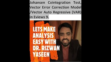 Johansen Cointegration Test, VECM /VAR in Eviews 9 (In Urdu with English Subtitles)