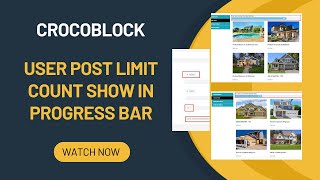 User Post Limitations Counter Show in Progress Bar | Jetengine | Profile Builder | Query Builder