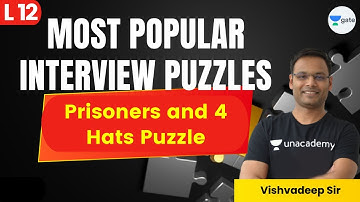 Prisoners and 4 Hats Puzzle | L 12 | Most Popular Interview Puzzles | GATE 2022 CSE #VishvadeepGothi