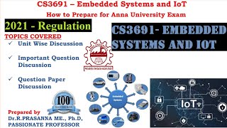 Anna University Exam Preparation - CS3691 Embedded Systems and IoT Important Questions