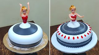 White Black Beautiful Baribe Doll Cake | Chocolate Baribe Doll Cake | Doll Cake Recipe | Doll Cake