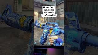 Katowice 2014 Titan Holo and Navi Holo paired with 2x Crown Foil on a StatTrack M4A1-S Brightwater.