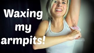 WAXING MY ARMPIT HAIR OFF!