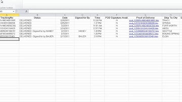 OzLINK for UPS - How to Perform Batch Tracking with Excel - Demo
