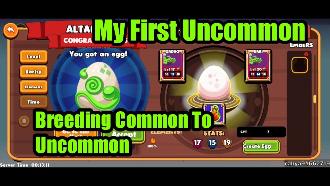 Dragonary My First Uncommon Dragon - Tutorial Breeding Common to Uncommon 