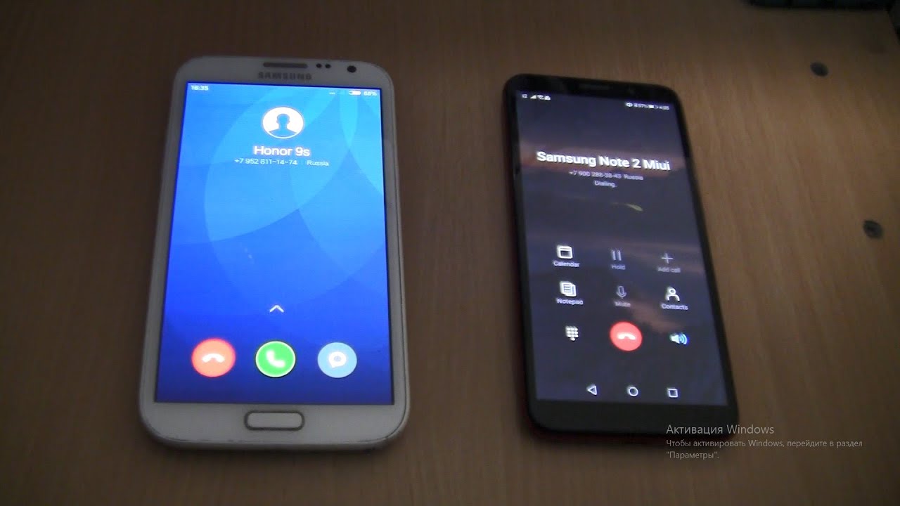 Incoming call & Outgoing call at the Same Time Samsung Galaxy Note 2 miui+Honor 9s