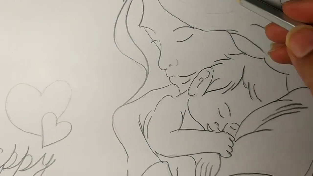 how to create mother's day drawing