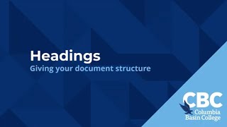 Baking in Accessibility - Part 2: Headings