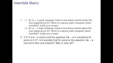 Linear Algebra - Characterizations of Invertible Matrices