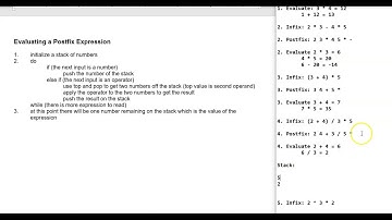 Evaluating a Postfix Expression