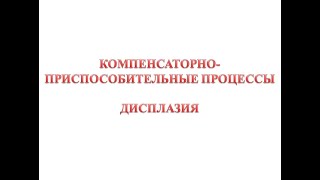 Компенсаторно-приспособительные процессы - дисплазия