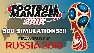 2018 FIFA World Cup Simulated 500 Times! | Football Manager 2018 Experiment