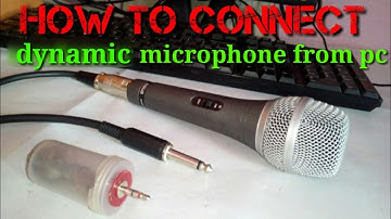 how to connect dynamic microphone to computer.