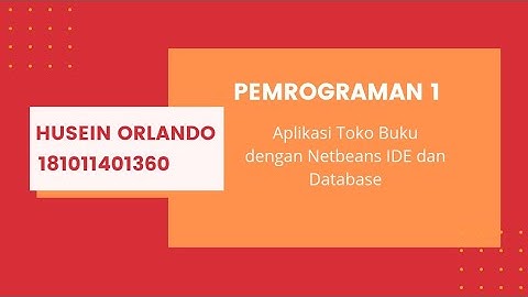 Aplikasi Toko Buku dengan menggunakan Netbeans IDE