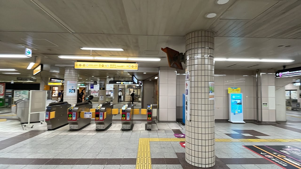 大阪メトロ天王寺駅、谷町線→御堂筋線の駅構内の様子、乗り換え連絡通路などを観察しながら歩いてみた! - YouTube