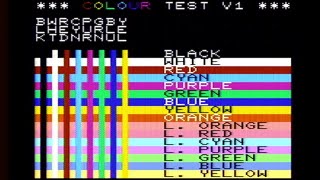 VIC 20 NTSC Colo(u)r Test with Interlace