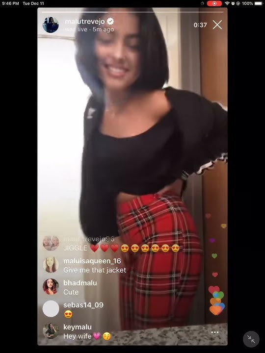 Malu Trevejo Twerking in Leggings Instagram Live