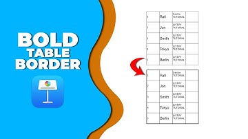 How to bold table border in keynote