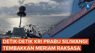 Detik-detik KRI Prabu Siliwangi-321 Tembakkan Meriam Raksasa 127 MM