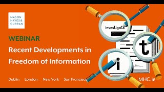 Webinar: Recent Developments in Freedom of Information