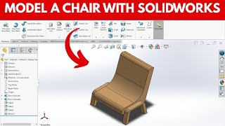 How to Model a Wooden Chair in SolidWorks | Easy 3D Design Tutorial for Beginners