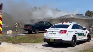 Family and 3 dogs escape from San Carlos Park house fire